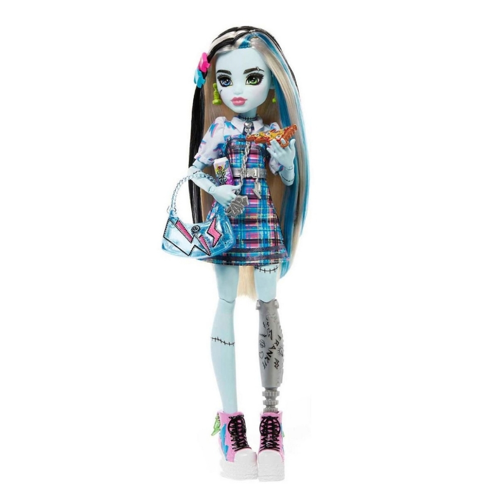 🪻Monster High Frankie Stein Doll w/Accessories (Purse, Pizza & Drink)